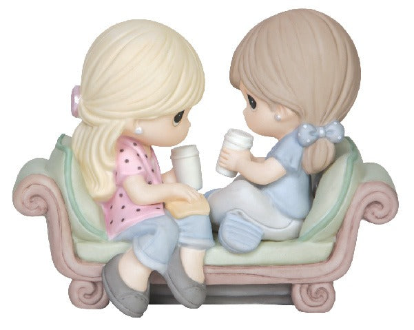 Seated Girls Having Coffee Figurine