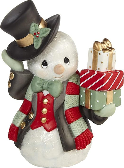 Wrapped Up In Holiday Cheer Annual Snowman Figurine