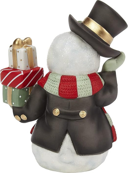 Wrapped Up In Holiday Cheer Annual Snowman Figurine