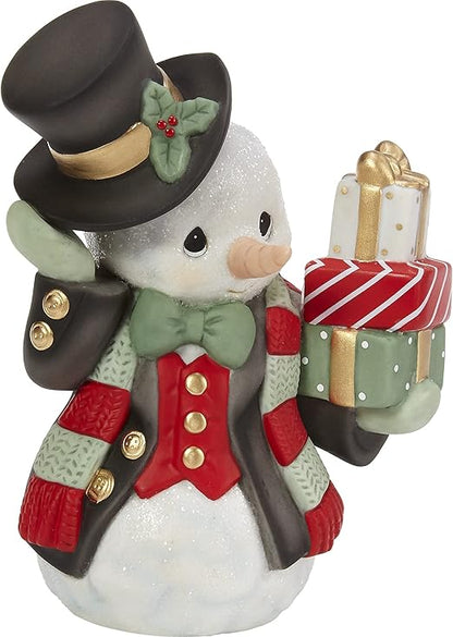 Wrapped Up In Holiday Cheer Annual Snowman Figurine