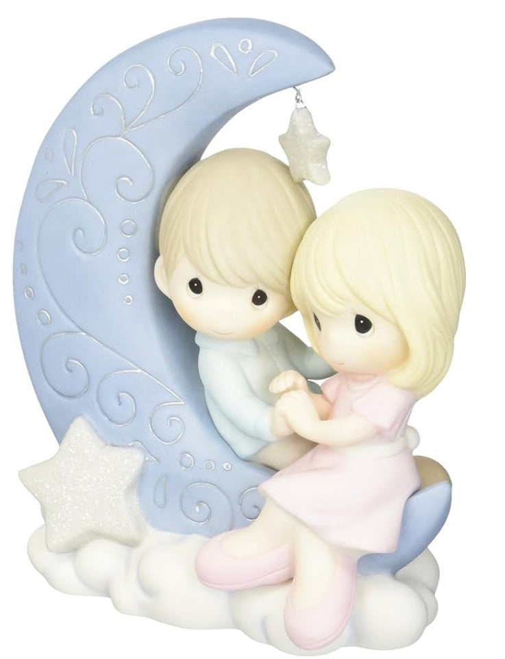 I Love You To The Moon And Back Bisque Porcelain Figurine